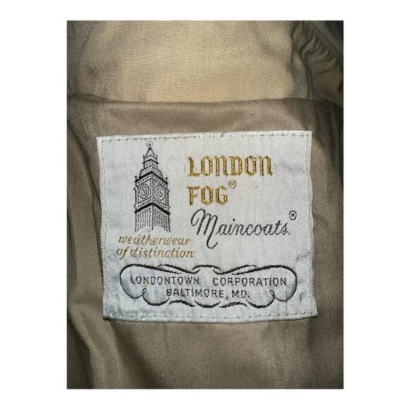 LONDON FOG Vintage Classic Full Length Trench Coat Size 18 - Picture 9 of 9